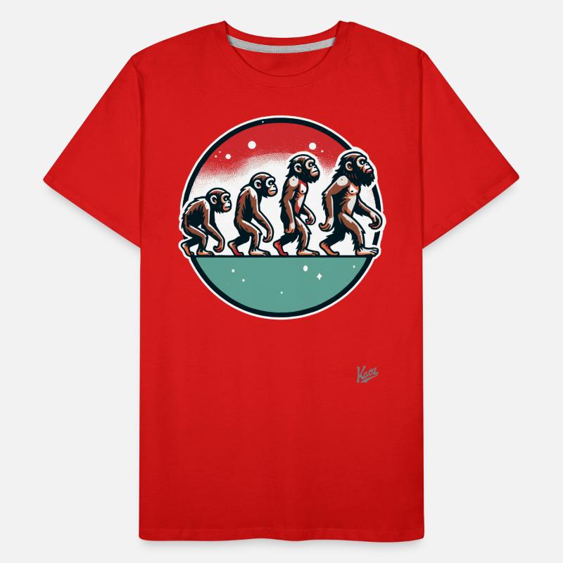 Evolution des Affen Männer Premium Bio T-Shirt