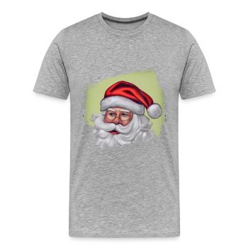 Nicholas - Men's Premium Organic T-Shirt - heather grey - Front - Damien (186cm)