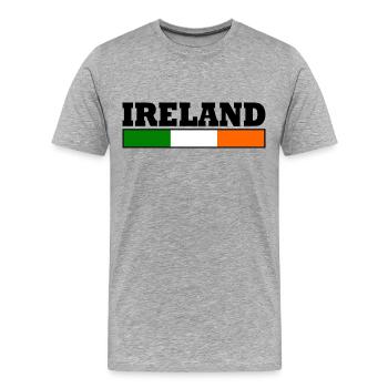 Ireland flag - Men's Premium Organic T-Shirt - heather grey - Front - Damien (186cm)
