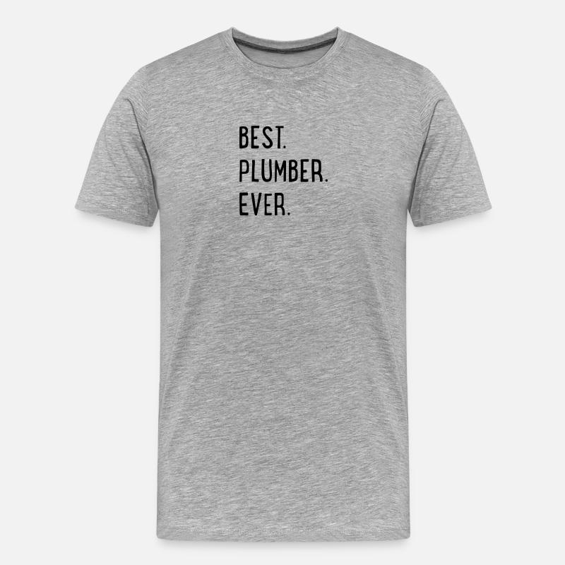 Klempner - Männer Premium Bio T-Shirt - Grau meliert