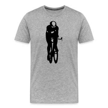 Coureur - T-shirt bio Premium Homme - gris chiné - Devant - Damien (186cm)