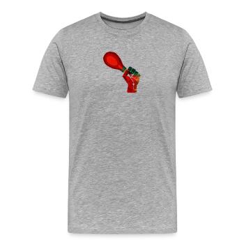 Shake Down - Männer Premium Bio T-Shirt - Grau meliert - Vorne - Damien (186cm)
