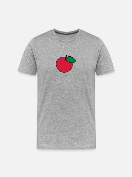 Apple - Men's Premium Organic T-Shirt - heather grey