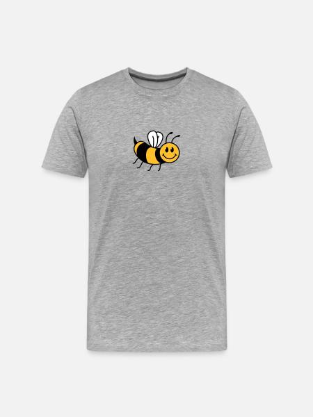 Cute sweet little bee - Men's Premium Organic T-Shirt - heather grey