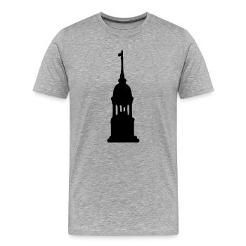Hamburger Michel Hamburg - Männer Premium Bio T-Shirt - Grau meliert - Vorne - Damien (186cm)