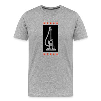 Cleaning the vacuum cleaner - Men's Premium Organic T-Shirt - heather grey - Front - Damien (186cm)