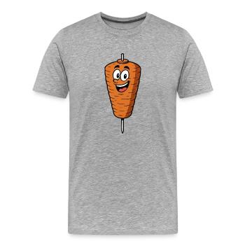 Döner Comic - T-shirt bio Premium Homme - gris chiné - Devant - Damien (186cm)