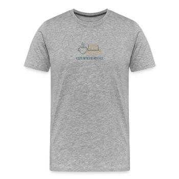 Rituels d’hiver douillets - T-shirt bio Premium Homme - gris chiné - Devant - Damien (186cm)
