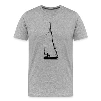 Sailing Boat - Men's Premium Organic T-Shirt - heather grey - Front - Damien (186cm)