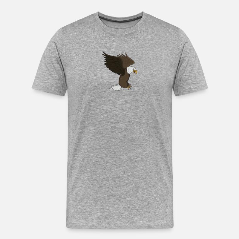 Weißkopfseeadler - Männer Premium Bio T-Shirt - Grau meliert