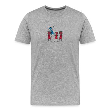 Être différent heureux Funny Boy - T-shirt bio Premium Homme - gris chiné - Devant - Damien (186cm)