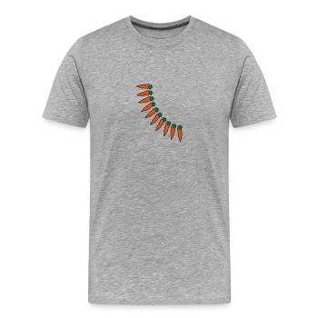 carrots - Männer Premium Bio T-Shirt - Grau meliert - Vorne - Damien (186cm)