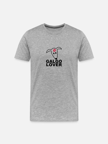 Galgolover - Männer Premium Bio T-Shirt - Grau meliert