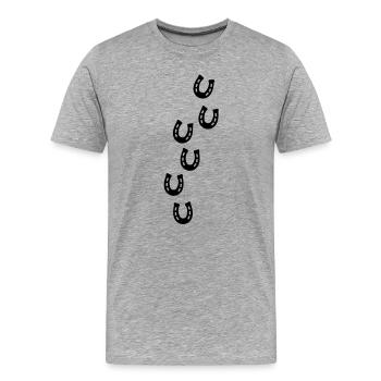 Horseshoe Track - Men's Premium Organic T-Shirt - heather grey - Front - Damien (186cm)