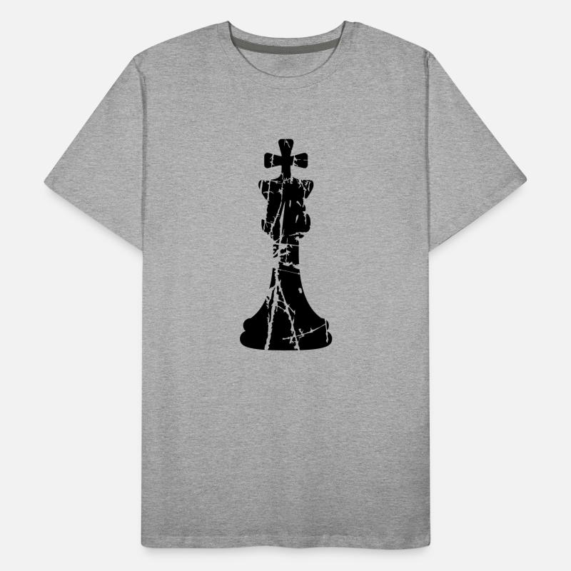 Kratzer Risse Schach Männer Premium Bio T-Shirt