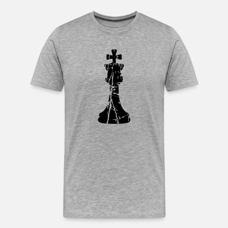 Scratch cracks chess - Men's Premium Organic T-Shirt - heather grey
