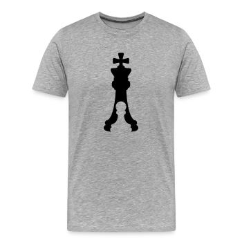 Figures Paysan Roi - T-shirt bio Premium Homme - gris chiné - Devant - Damien (186cm)