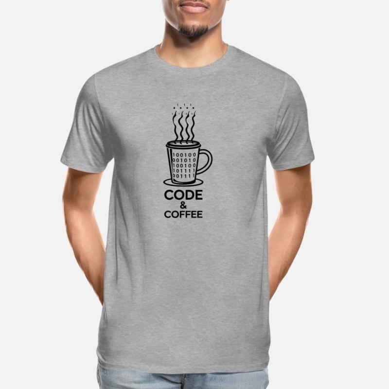 Code & Coffee – Perfektes Duo Männer Premium Bio T-Shirt