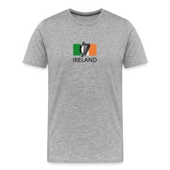 ireland - Men's Premium Organic T-Shirt - heather grey - Front - Damien (186cm)