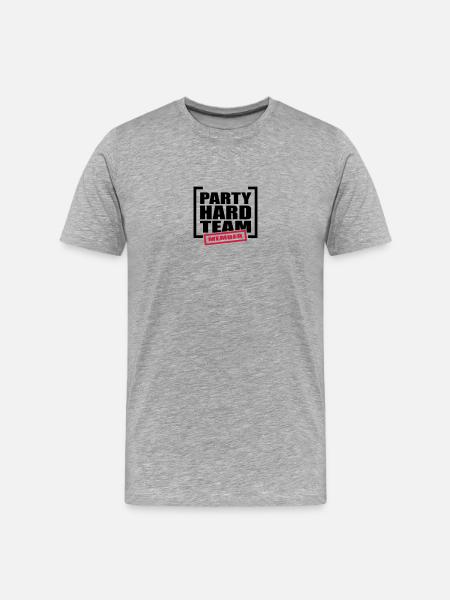 Party Hard Team Member - Men's Premium Organic T-Shirt - heather grey