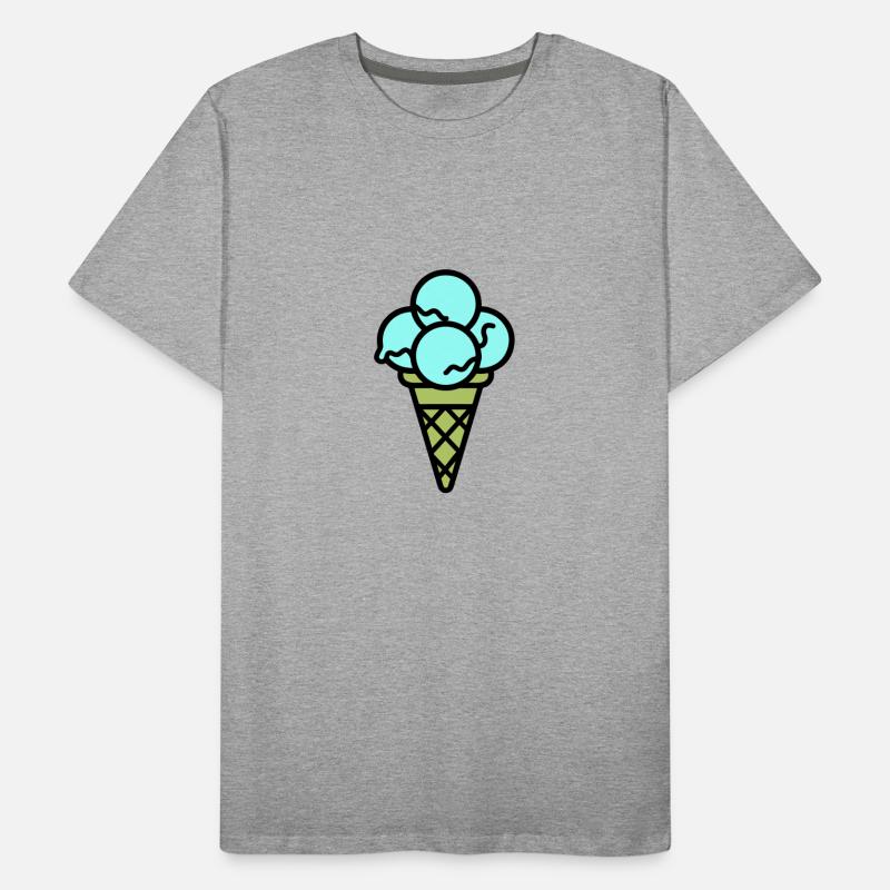 Eicreme Eis Lecker Männer Premium Bio T-Shirt