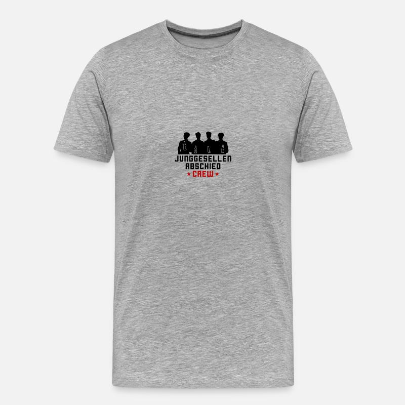 Junggesellen Crew Jga - Männer Premium Bio T-Shirt - Grau meliert