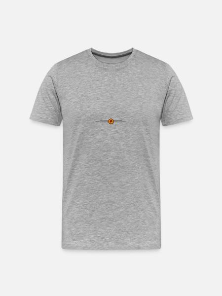 Palm Tree Holiday Icon - Men's Premium Organic T-Shirt - heather grey
