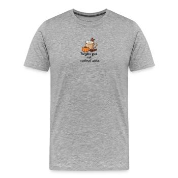 Pumpkin Advice - Men's Premium Organic T-Shirt - heather grey - Front - Damien (186cm)