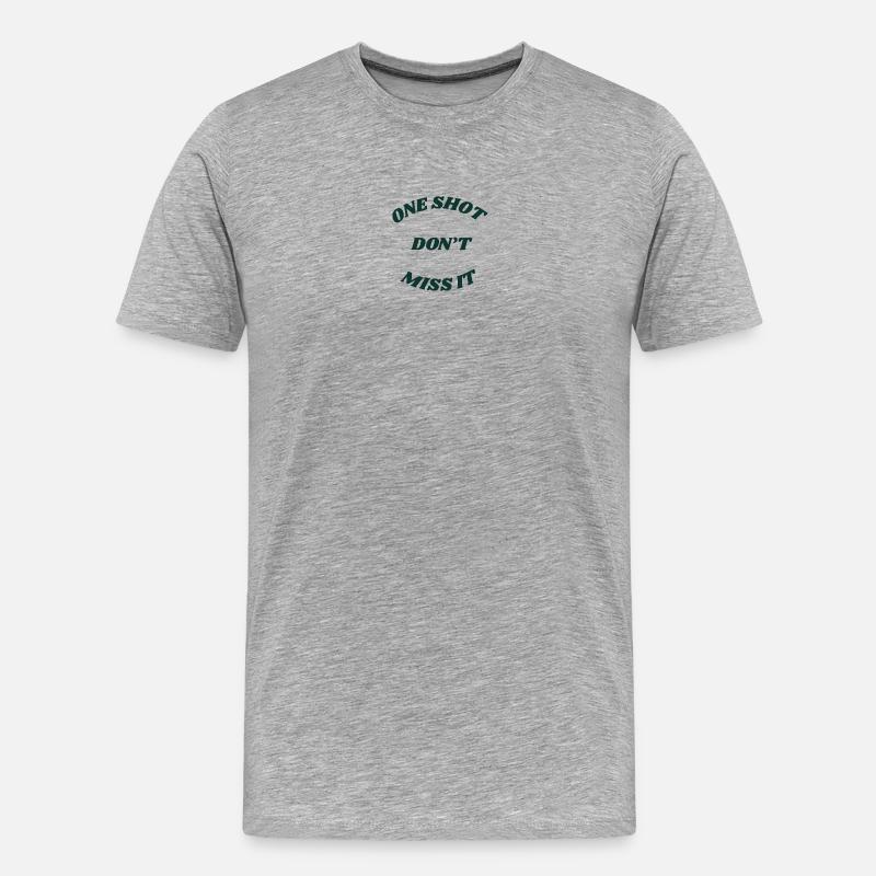 one_shot-removebg-preview - Männer Premium Bio T-Shirt - Grau meliert