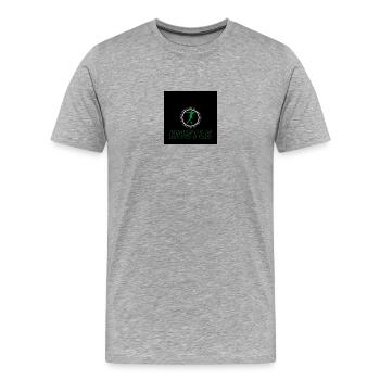 Hustle grün black - Männer Premium Bio T-Shirt - Grau meliert - Vorne - Damien (186cm)