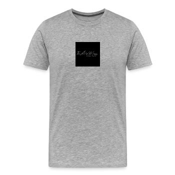 L’art de l’argent - T-shirt bio Premium Homme - gris chiné - Devant - Damien (186cm)