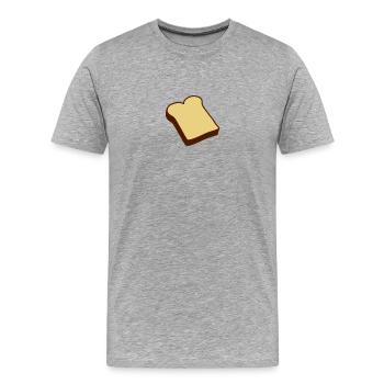 Toast - Männer Premium Bio T-Shirt - Grau meliert - Vorne - Damien (186cm)