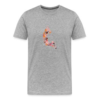 Basket-ball - T-shirt bio Premium Homme - gris chiné - Devant - Damien (186cm)