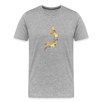 Basket-ball - T-shirt bio Premium Homme - gris chiné - Devant - Damien (186cm)