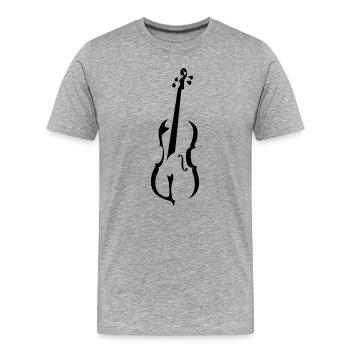 cello - Men's Premium Organic T-Shirt - heather grey - Front - Damien (186cm)