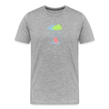 Gummistiefel - Männer Premium Bio T-Shirt - Grau meliert - Vorne - Damien (186cm)