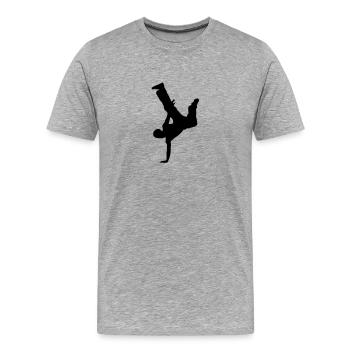 dancer - Men's Premium Organic T-Shirt - heather grey - Front - Damien (186cm)