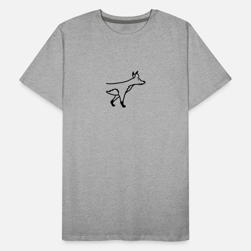 half front front part fox nice design cool cartoon Men's Premium Organic T-Shirt
