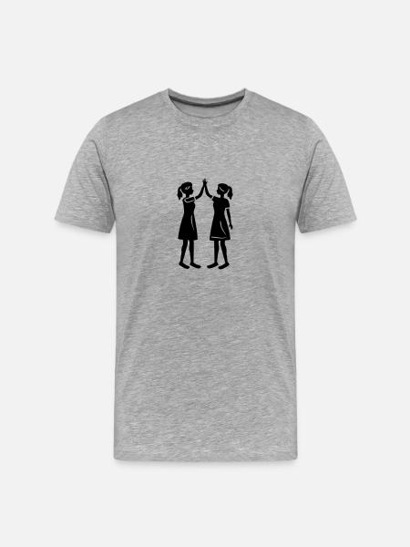 Friendship Girls Best Friend - Men's Premium Organic T-Shirt - heather grey