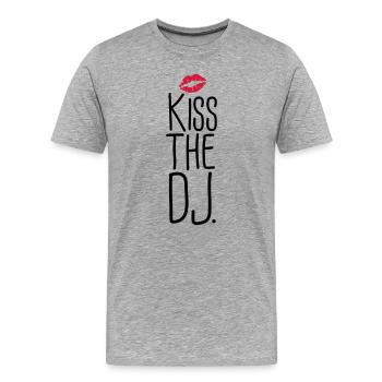 dj - T-shirt bio Premium Homme - gris chiné - Devant - Damien (186cm)