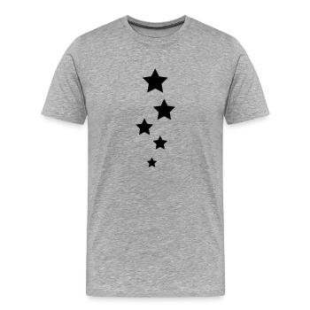stars - Men's Premium Organic T-Shirt - heather grey - Front - Damien (186cm)