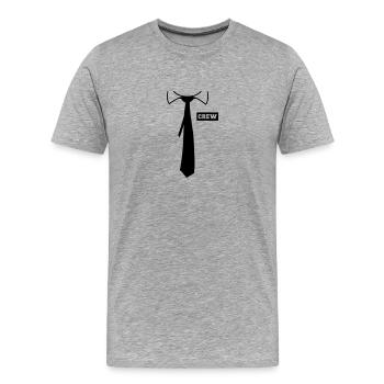 Crew - T-shirt bio Premium Homme - gris chiné - Devant - Damien (186cm)
