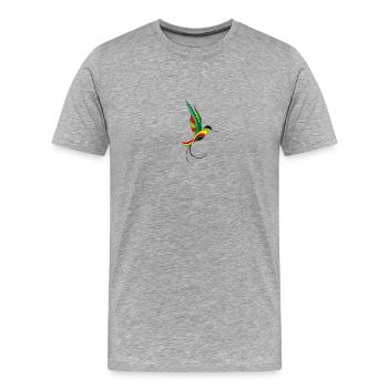 Doctor Bird Jamaica National Bird Shirt - Männer Premium Bio T-Shirt - Grau meliert - Vorne - Damien (186cm)