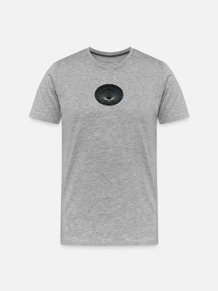 Vortex Grid Wormhole - Men's Premium Organic T-Shirt - heather grey