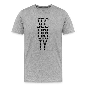 Security Star Stamp - T-shirt bio Premium Homme - gris chiné - Devant - Damien (186cm)