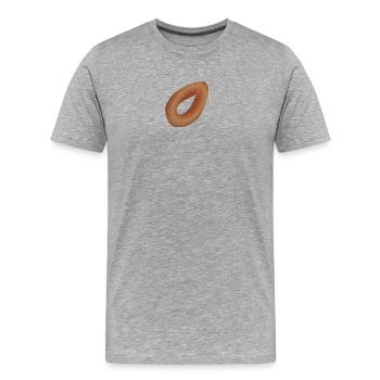 Ringwurst - Männer Premium Bio T-Shirt - Grau meliert - Vorne - Damien (186cm)