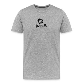 shape - Männer Premium Bio T-Shirt - Grau meliert - Vorne - Damien (186cm)