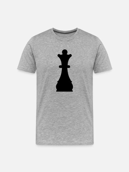 queen queen chess piece - Men's Premium Organic T-Shirt - heather grey