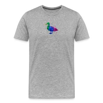 Canard - T-shirt bio Premium Homme - gris chiné - Devant - Damien (186cm)