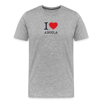 J’ADORE L’ANGOLA - T-shirt bio Premium Homme - gris chiné - Devant - Damien (186cm)